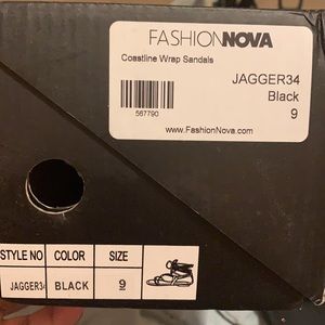 Coastline wrap sandles (fashion nova)